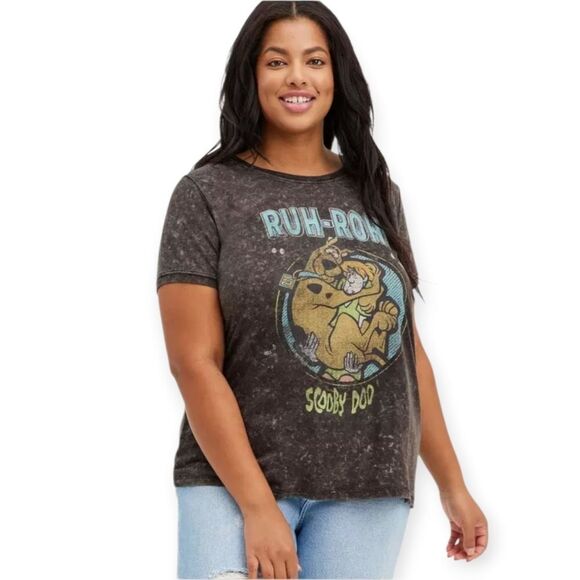 2X 18W 20W Torrid Grey Scooby Doo Shaggy Tee Minwral Wash Jersey Knit Shaggy - Picture 2 of 9